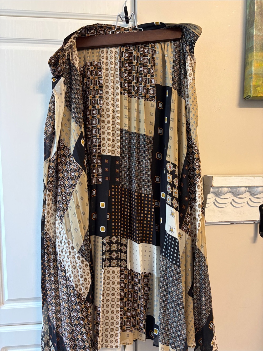 Banana Republic pleated brown pleated skirt waist 19”